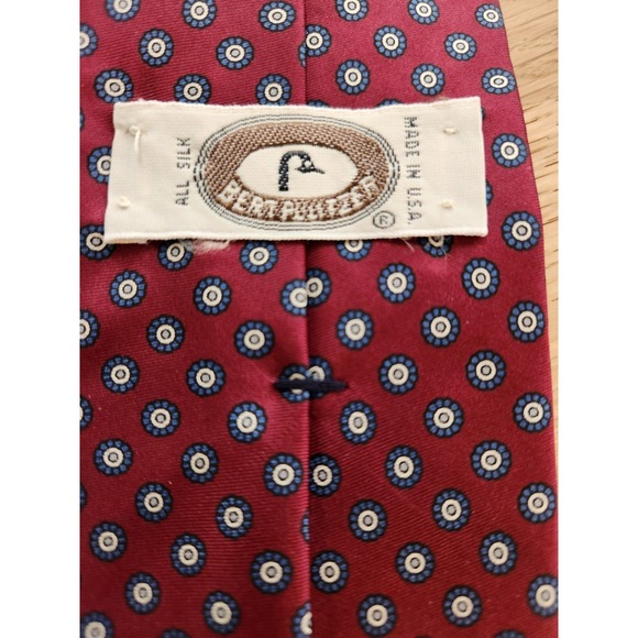 Vtg Lot 7 Silk Various Brand Neck Ties Duck Quail Weitz Penney Pulitzer Burgundy - Picture 9 of 11